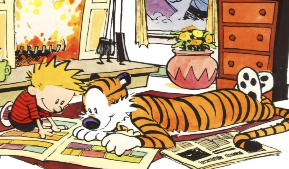 Calvin Hobbes art style example