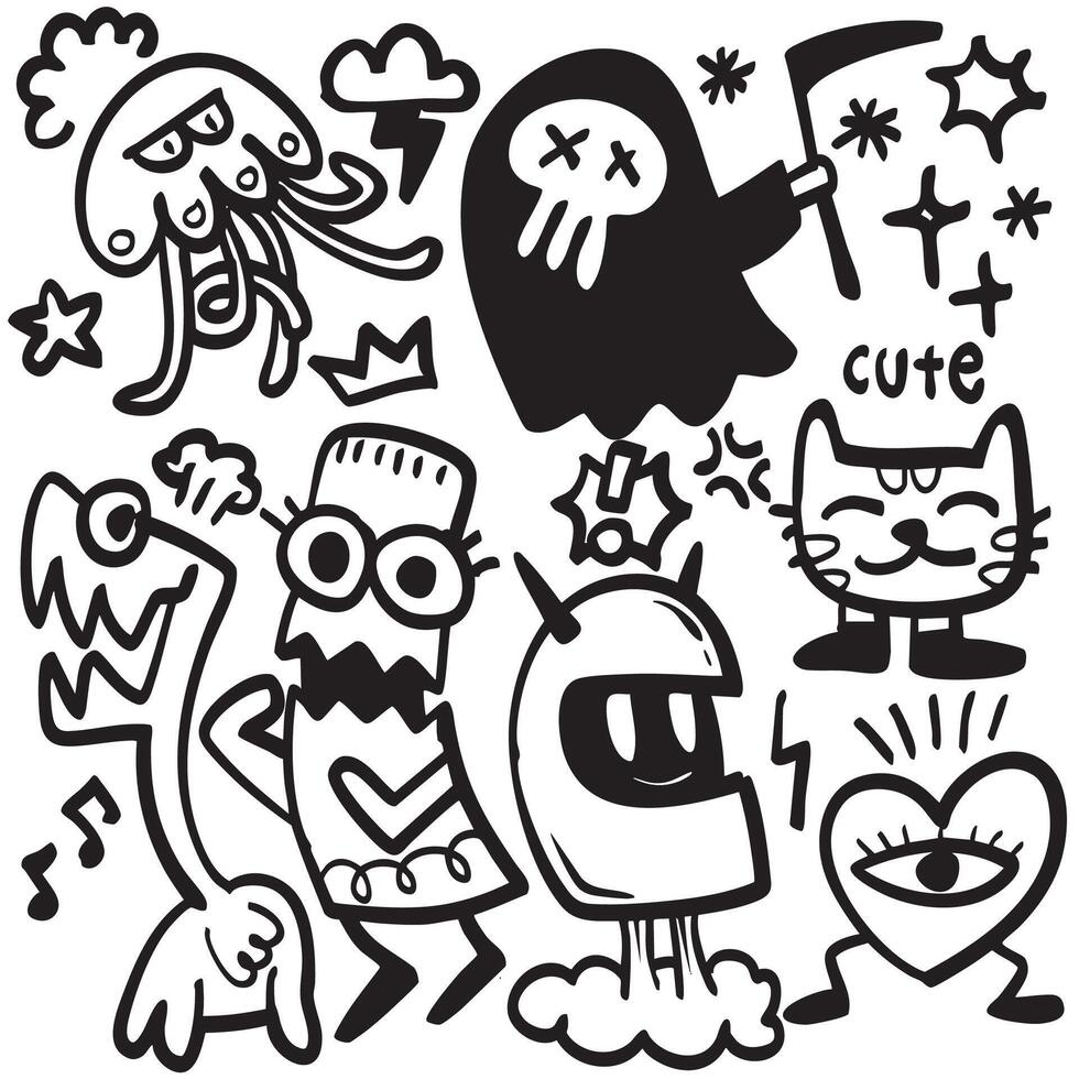 Doodle Characters Art Style art style example