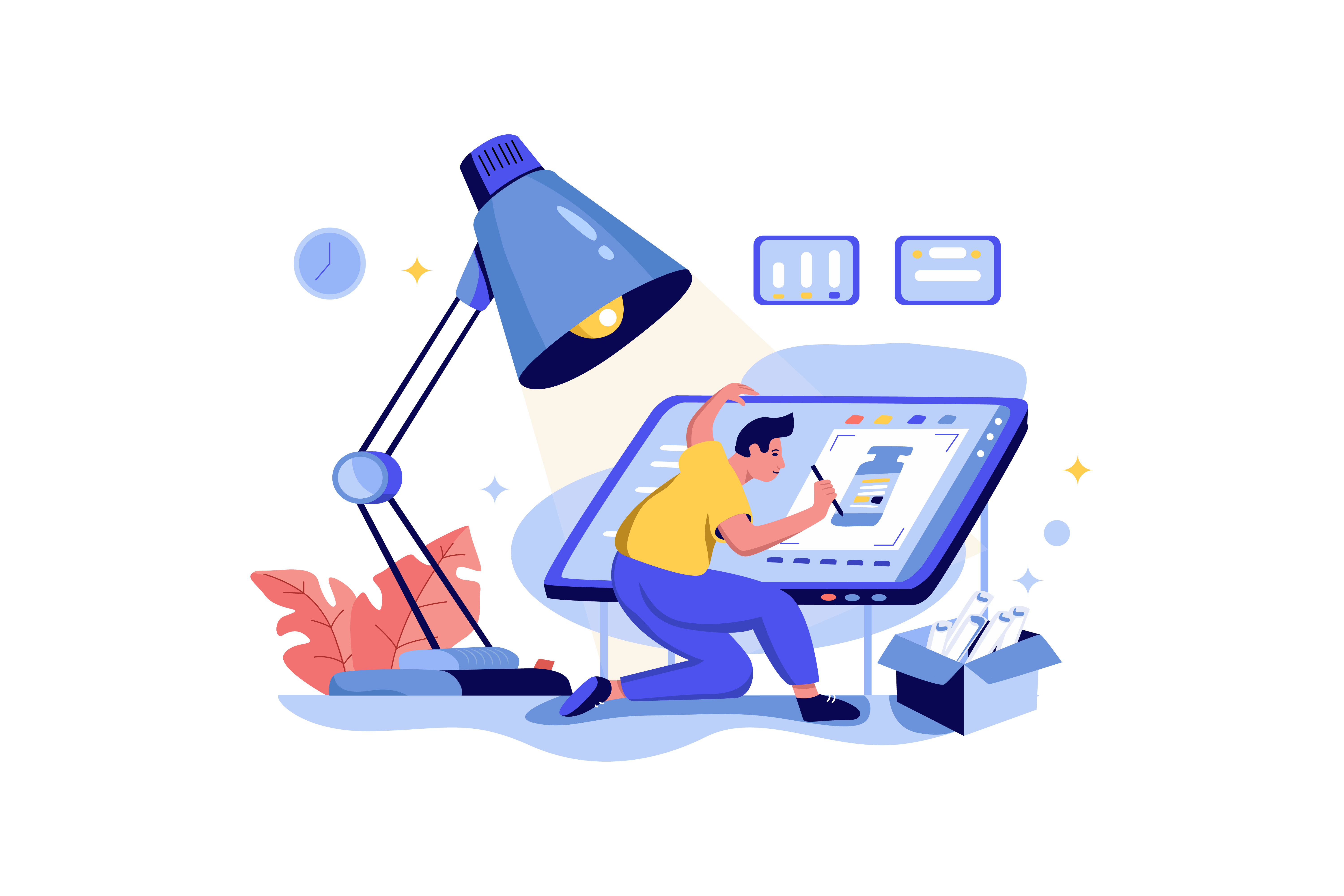 Flat Design Business art style example