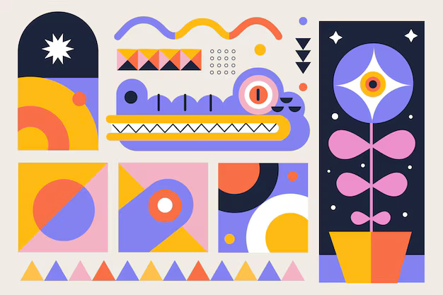 Geometric Illustration art style example