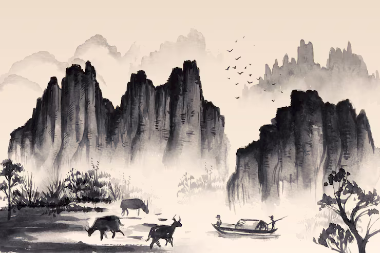 Shan Shui Art Style art style example