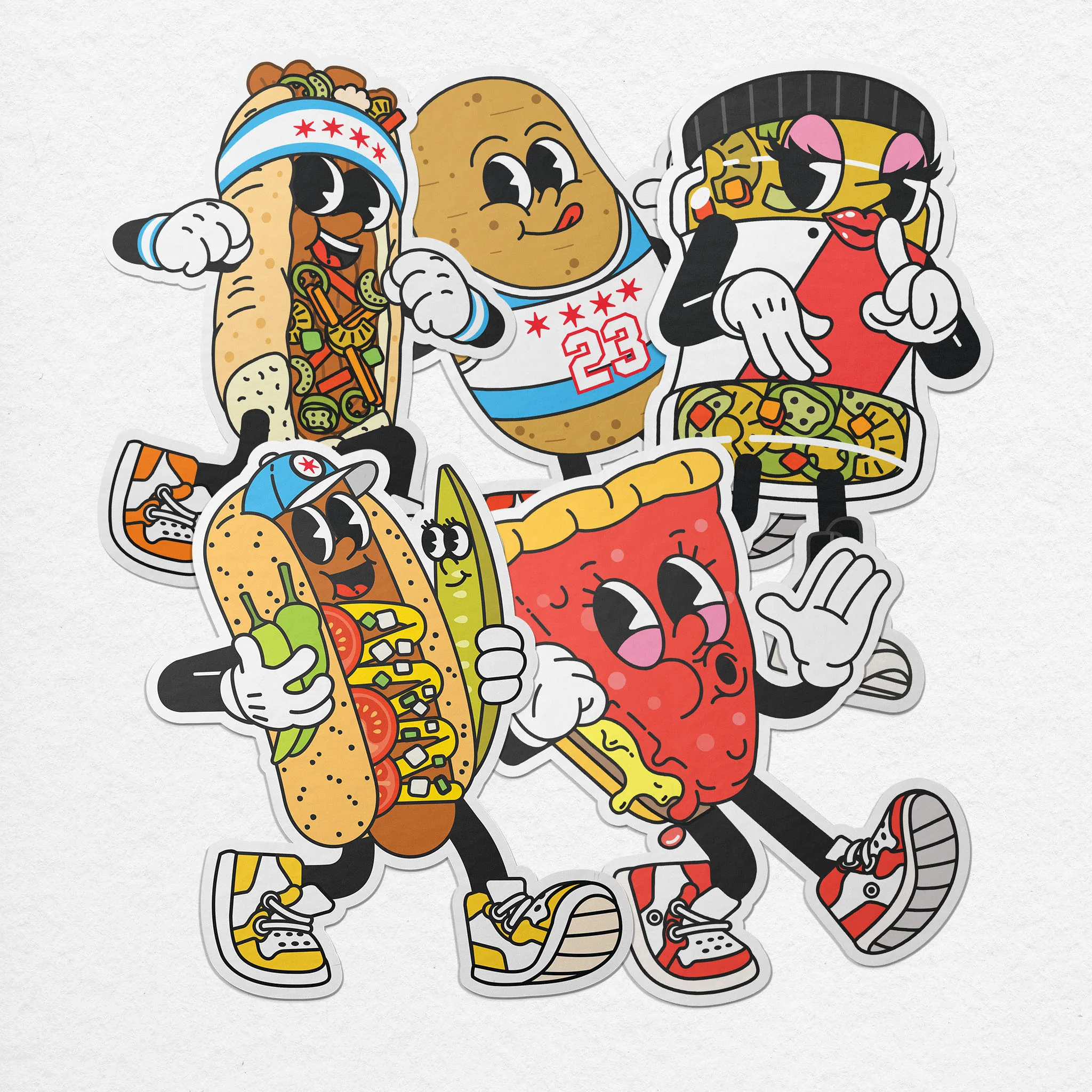 Sticker Style Characters art style example